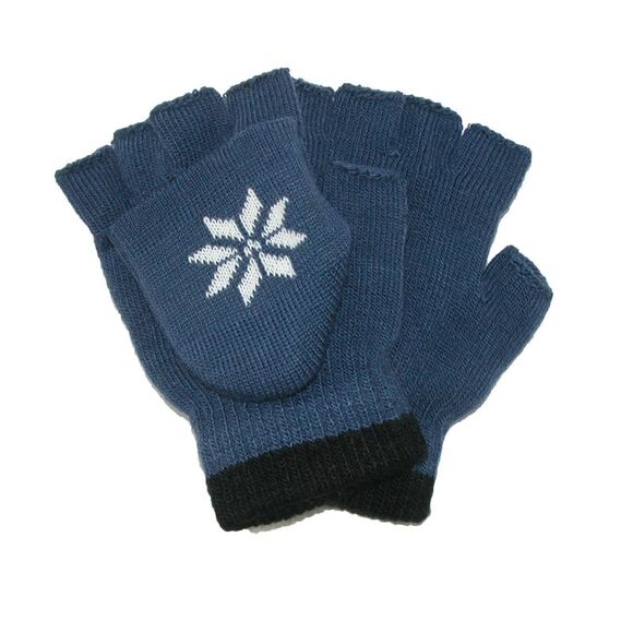 CTM Boys' Stretch Convertible Fingerless Winter Gloves - Picture 1 of 2